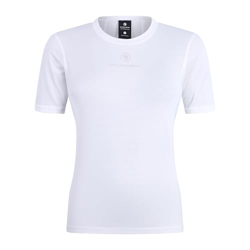 Endura Translite masculina manga curta ciclismo camada base II branca, XGG