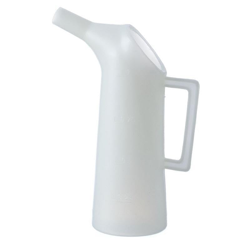 mille idee Caraffa Dosatrice in Plastica con Beccuccio – 5 Litri – Brocca Graduata con Manico, Versatore Anti-Goccia per Cucina, Laboratori, Liquidi Olio e Alimenti