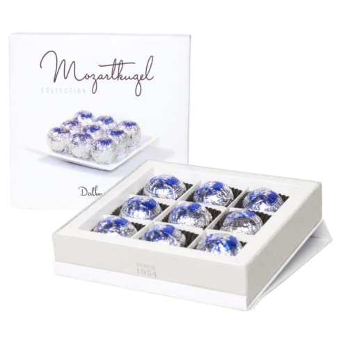 Dallmann Confections Gourmet Chocolate Gift Box, Mozartkugel Box of Chocolates for Corporate Food Gifts in Elegant Box, Thanksgiving, Halloween, Birthday - 9 Pieces