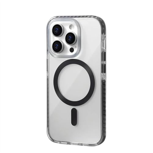 Coque de luxe ENILSA anti-slip noire pour iPhone 15 Pro Max