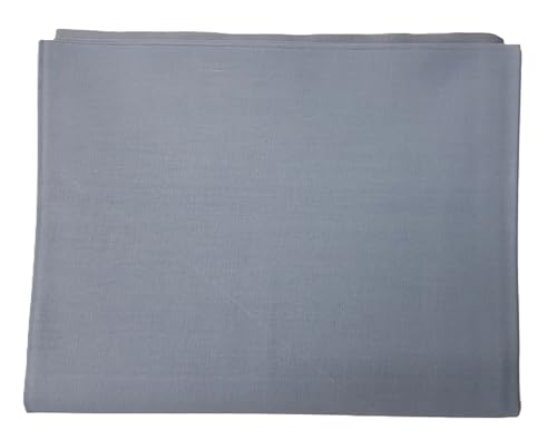 Image of Pure Cotton Poplin Unstitched Fabric 2.2 Meters x 32 Inches Solid Colour Cloth Material for Women's Saree Skirts, Petticoats, Pyjamas, Patiyala Pants, Salwar Etc. (Grey)