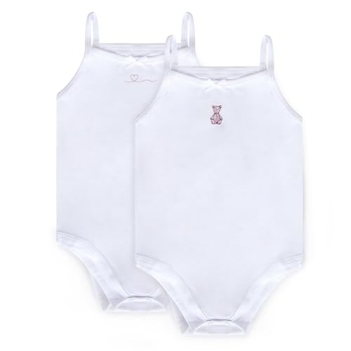 Image of Feathers Baby Girls 100% cotton super soft One-piece Bodysuits 2-Pack