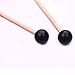 2pcs Bell Mallets Wooden Drum Sticks Black Rubber Xylophone Mallet Percussion with Wooden Handle Instruments Beginners Maple Drumsticks for Rock Band