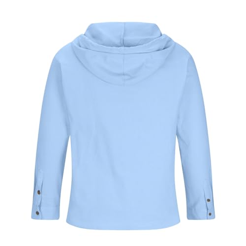 Mens Cotton Sweatshirts Solid V-neck Drawstring Hoodies Thin Breathable Lightweight Pullover Long Sleeve Loose Hooded4