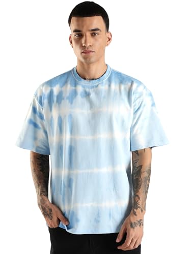 T-shirt tendance surdimensionné homme à col rond tie & dye