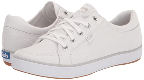 Keds Women's Center 2 Suede Sneaker, White Canvas, 8 #TOP6