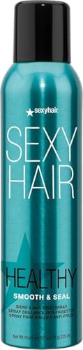 SexyHair Healthy Smooth and Seal Shine and Anti-Frizz Spray, 6 Oz | Smooths Cuticle | Adds Shine and Reduces Frizz | All Hair Types