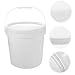 Alipis White 6l Abs Paint Bucket with Lid Leak-Proof Plastic Paint Container for Tools Home Improvement Portable Empty Pail Suitable and Chemical Storage