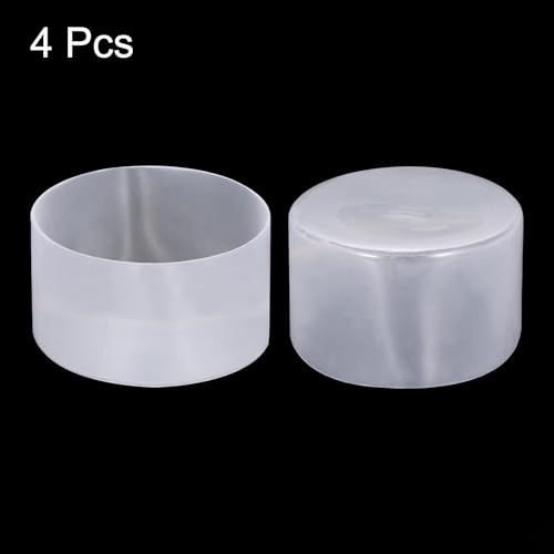 Image of uxcell 4pcs Rubber End Caps 75mm ID Vinyl Round Tube Bolt Cap Cover Screw Thread Protectors Clear, 50mm Height