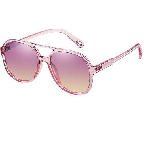 Image of Onrtry Retro Polarized Aviator Sunglasses for Women Men Classic 70s Vintage Trendy Square Sun Glasses Shades