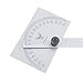 PEC Tools Stainless Steel Angle Protractor with Double Graduation - Ideal for Drawing Radial Lines, Setting Bevels, Transfer Angles, 6