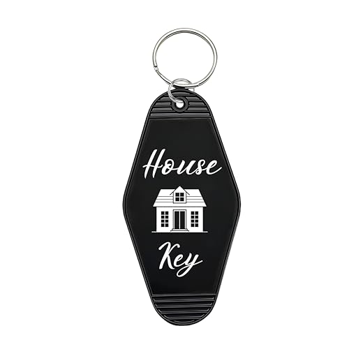 khanoqq House Key Keychain Key Tag Retro Motel Hotel Style Home House Key Lable Gifts for Family Friends New Home House Gift