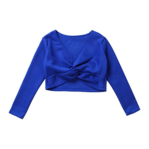 Kids Girls Long Sleeves Ballet Dance Cardigan Athletic Outerwear Ballerina Wrap Tops3