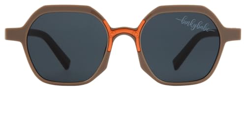 Kids Sunglasses with UV400 Protection & Reflective Lenses - Stylish Toddler Sunglasses for Boys & Girls Includes Cleaning Cloth Bag - The Ivy (Tope/Orange)2