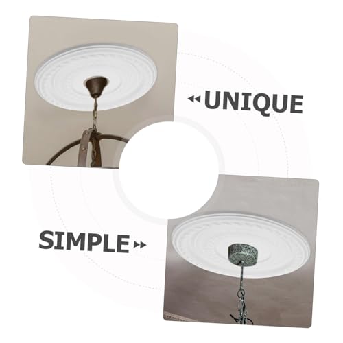 Médaillon de plafond en PU : camoufler les défauts d'installation facile - 6