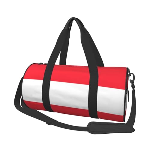 Austrian flag Large Capacity Travel Bag - Durable Sports Duffel Bag for Hiking, Vacation, Fitness and Business