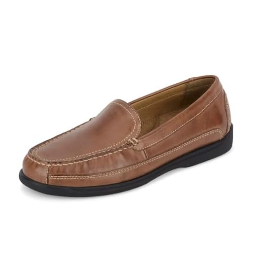 Dockers Mens Catalina Leather Casual Loafer Shoe, Saddle Tan, 9.5 W