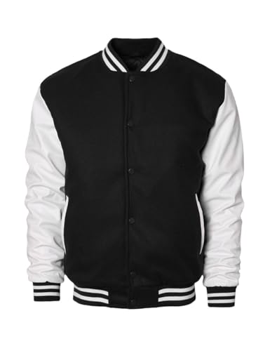 URBANJ Men's Varsity Jacket Baseball Letterman Bomber Jackets
