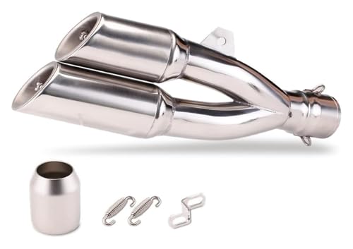 con cavo a molla e anello fisso l'installazione è molto comoda il design esclusivo del tubo di scarico migliorato può essere facilmente smontato facile da pulire e manutenere in modo che la tua moto si mantenga in buone condizioni di funzionamento.
