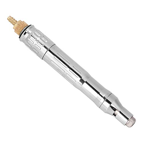 65000rpm Super High Speed Grinding, Environmental, 180 Degree Straight Handle Mini Air Micro Die Grinder for Glass, Stone, Arts and Crafts, Hand Ornaments with Air Tube, Simple