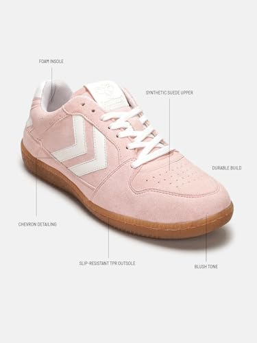 Image of hummel Ciela Casual Suede Sneaker for Women Lightweight with Synthetic Suede Enhanced Comfort Cushioned Insole and Slip-Resistance Work and Play Business Casual Shoes