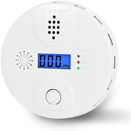 Carbon Monoxide Alarm, Digital Display CO Detector Security CO Monoxide for Home Kitchen Bedroom Safety Battery Powered (Battery not Included),Comply with CSA 6.19 (1 Pack)