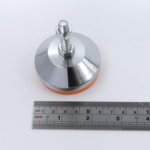 Image of M8x50mm Leveling Feet, 2200 lb Capacity Heavy Duty Adjustable Swivel Furniture Glides, 2.33 Inch Anti-Slip Base, Rubber Feet Levelers for Table, Shelves, Workbench, Cabinet, Machine, 4Pcs