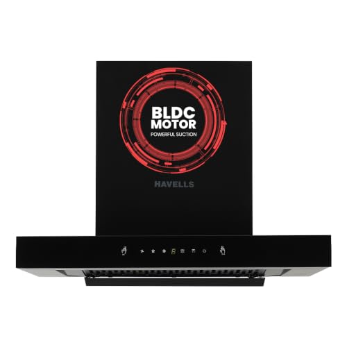 Image of Havells Mirak Lite BLDC 90cm T Shape Glass Chimney|Powerful 1500 m /hr Suction|Filterless Tech|Gesture & Touch Control|Auto Heat Clean|15 Yr Motor & 5 Yr Product Warranty| Free Installation Kit