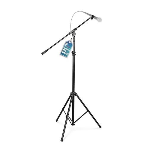 ProMaster Tripod Microphone Stand - Portable and Adjustable, Performance and Studio-Quality Gooseneck, Lightweight Boom Tripod Microphone Holder and Stand - Black