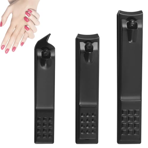Lot de 3 Coupe Ongle Professionnel, Coupe-Ongles, Ongles à Large Ouverture pour Doigts et Orteils, Acier Inoxydable de Qualité Supérieure, Tranchant, Robuste, ongles en acier inoxydable