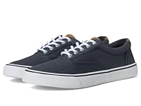 SPERRY Mens Striper II CVO Salt Washed Canvas Boat Shoe, Navy, US 10