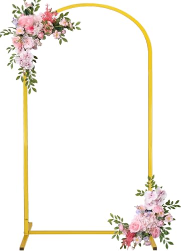 7.2FT Metal Arch Backdrop Stand, Gold Wedding Balloon Arch Stand Frame