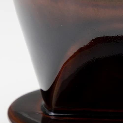 Asayu Japan Conjunto de cafeteira de cerâmica em marrom chocolate, suporte de filtro de papel de inf
