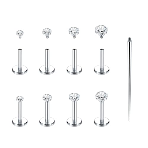 Xpircn 16G 18G Labret Jewelry Internally Threaded Lip Nose Piercing Studs Medusa Ashely Piercing Jewelry Tragus Earring Studs