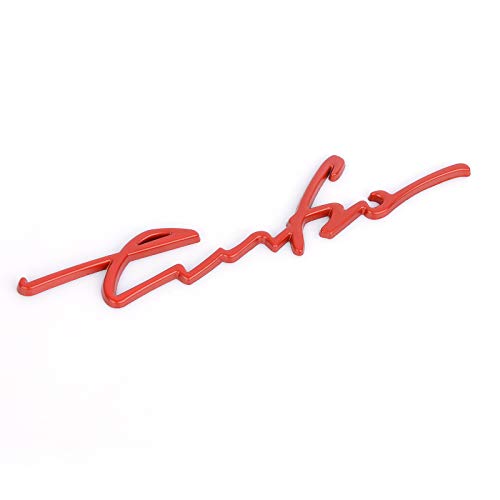 TURBO Decal Emblem Premium Car Side Fender Rear Trunk Sticker Logo 3D Metal Badge for JEEP BMW Toyota Honda Nissan Chevrolet Ford (Red)