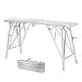 Scaffolding Work Platform | Portable Steel Platform Ladder | 55(L) X9.8(W) X43(H)''330 Lbs Load Capacity | Scaffolding Ladder Height Adjustable | Workbench for Cleaning High Painting Walls, Drywall