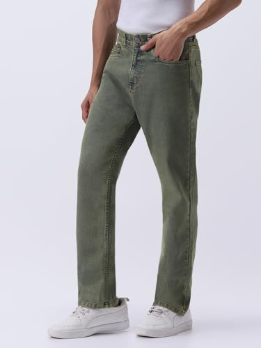 Image of Urbano Fashion Men's Straight Fit Heavy Washed Jeans Stretchable