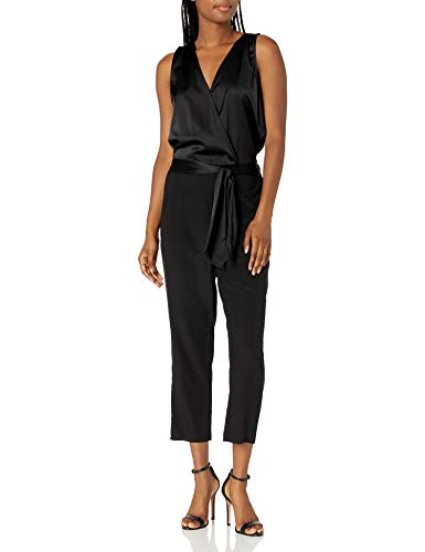 Ramy Brook Women's Alvina TIE Waist Jumpsuit, Black, Medium