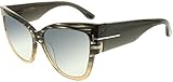 Tom Ford Anoushka TF371 AnoushkaSunglasses, Gray Frame/Gradient Smoke Lens, 57mm