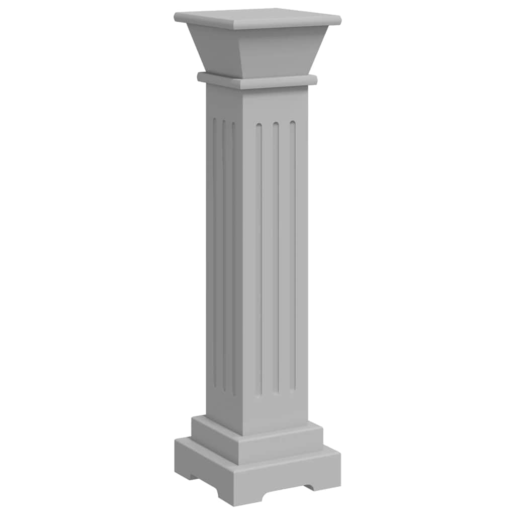 Vidaxl Grey Classic Square Pillar Plant Stand Living Room Wedding Venue Plant Pot Rack Outdoor Gardening Lawn Flower Display Shelf Mdf