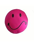 Tache Squishy Fuchsia Pink Confused Face Micro Bead Decorative Throw Pillow
