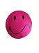 Tache Squishy Fuchsia Pink Confused Face Micro Bead Decorative Throw Pillow