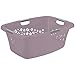 Rotho Flowers Cesta de la ropa 50l con 4 asas, Plástico (PP) sin BPA, malva, 50l (65.1 x 48.6 x 26.2 cm)