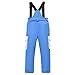 Unisex Kids and Toddlers' Ski & Snow Pants Heavy Weight Snow Bibs Boy Girl Fleece Lined (Blue, 8-10 Years)