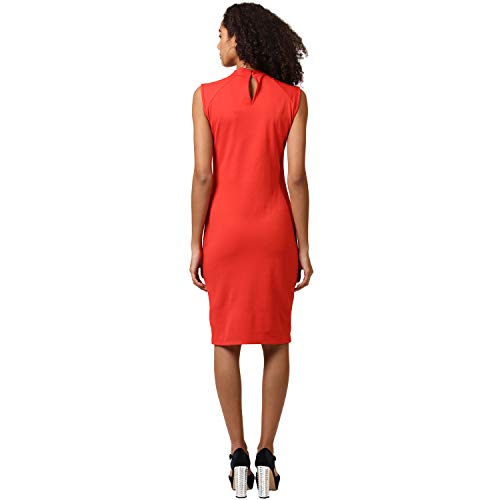 Image of Harpa Choker Neck Solid Dress