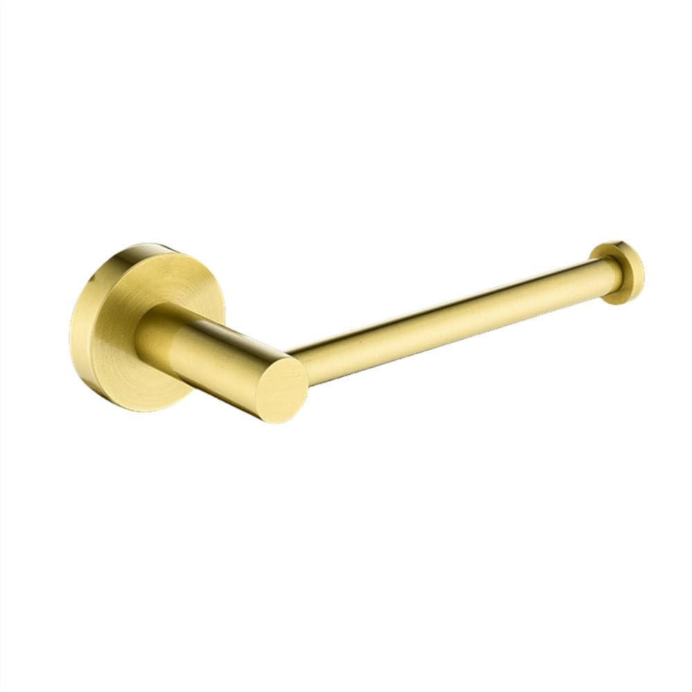 Porte-brosse de toilette et porte-papier or brossé pour matériel de salle de bains