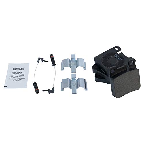 Image of TRQ Rear Brake Pad and Rotor Set Ceramic Compatible with 1990-1991 Mercedes-Benz 300SEL