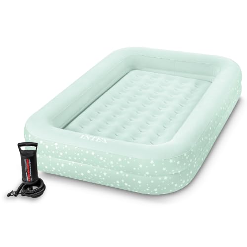 Intex Kids Travel Air Mattress Inflatable Bed with Raised Sides...