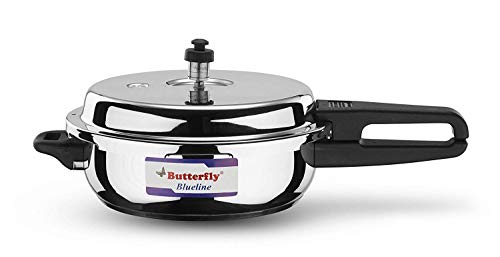 Butterfly Blue Line Junior Pan Stainless Steel Pressure Cooker, 3.5-Liter