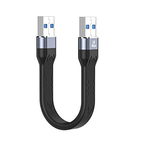 CY 10Gbps USB 3.1 Type A Male to USB3.0 Type A Male Extension Flat Slim FPC Data Cable 13cm for Laptop Desktop